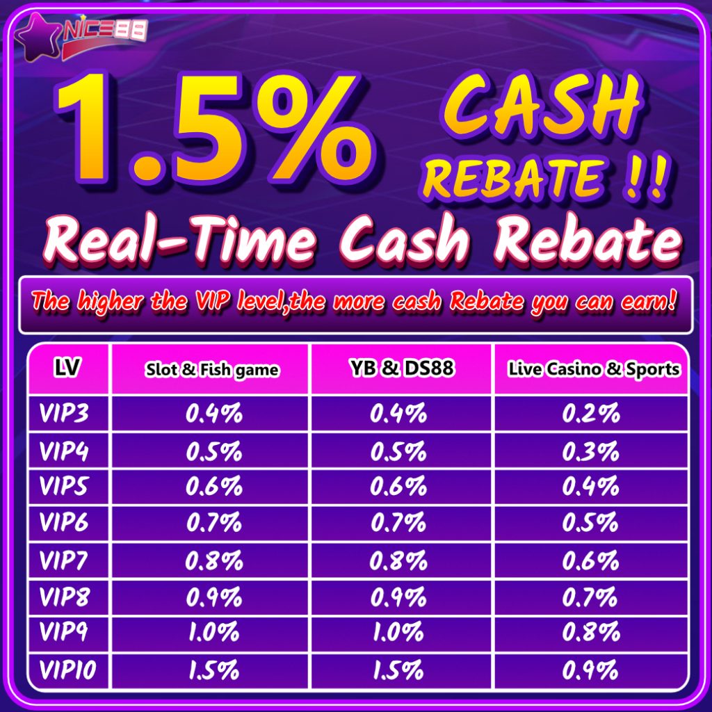 Cash Rebate bonus details