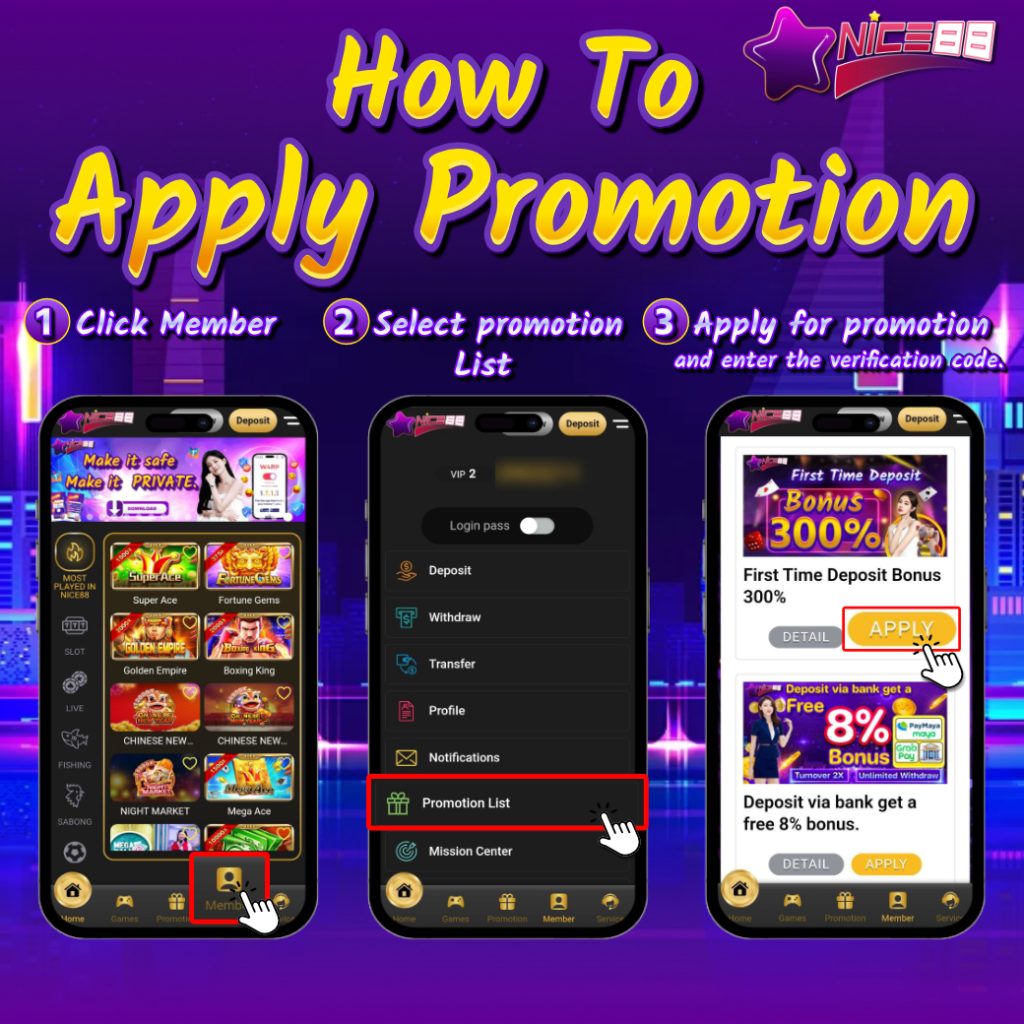 How to apply promotion