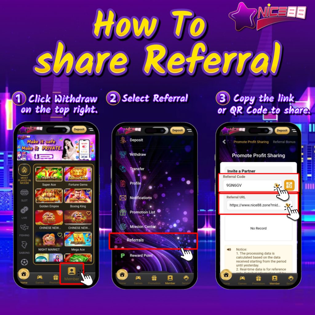 How to share referral